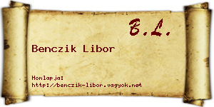 Benczik Libor névjegykártya